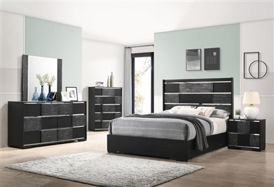 Blacktoft 6 Piece Bedroom Set in Black Finish by Coaster - 207101