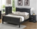 Louis Philippe Sleigh Bed in Black Finish by Coaster - 212411Q