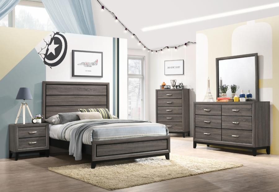 Watson 6 Piece Bedroom Set in Grey Oak Finish by Coaster - 212421