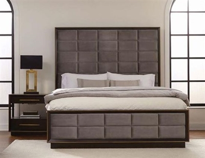 Luddington Panel Bed in Smoked Peppercorn Finish by Scott Living - 215711Q