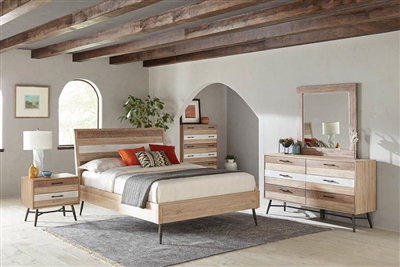 Marlow 6 Piece Bedroom Set in Rough Sawn Multi Finish by Coaster - 215761