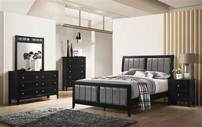 Carlton 6 Piece Bedroom Set in Black Finish by Coaster - 215861