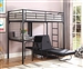 Jenner Twin Bunk Bed Futon Loft Bed in Black Finish by Coaster - 2209