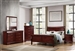 Louis Philippe 6 Piece Bedroom Set in Cherry Finish by Coaster - 222411