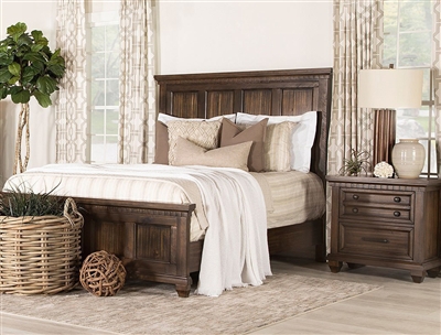 Bennington Bed in Acacia Brown Finish by Coaster - 222711Q