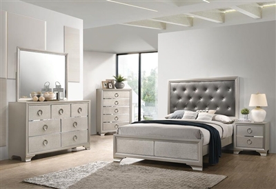 Salford 6 Piece Bedroom Set in Metallic Sterling Finish by Coaster - 222721
