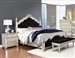 Heidi Tufted Upholstered Bed in Metallic Platinum Finish by Coaster - 222731Q