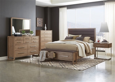 Smithson Storage Bed 6 Piece Bedroom Set in Gray Oak Finish by Coaster - 222850
