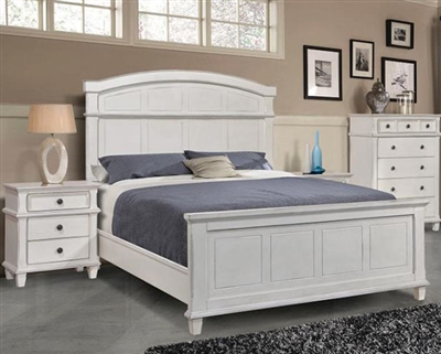 Carolina Panel Bed in Antique White Finish by Coaster - 222871Q