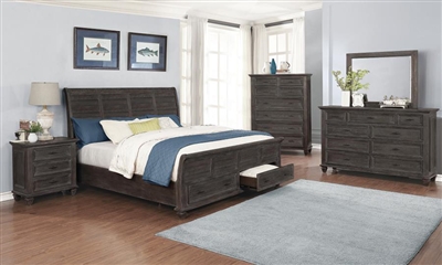 Atascadero Storage Bed 6 Piece Bedroom Set in Weathered Carbon Finish by Coaster - 222880