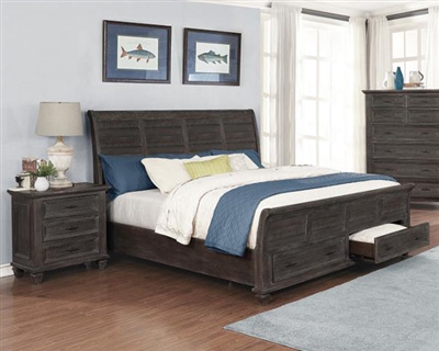 Atascadero Storage Bed in Weathered Carbon Finish by Coaster - 222880Q