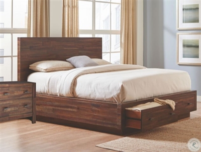 Biloxi Storage Bed in Varied Coffee Finish by Coaster - 222910Q