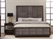 Durango Grey Velvet Upholstered Bed in Smoked Peppercorn Finish by Coaster - 223261Q