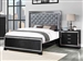 Eleanor Silver Velvet Upholstered Bed in Black Finish by Coaster - 223361Q
