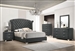 Melody 6 Piece Bedroom Set in Grey Velvet Fabric Upholstery by Coaster - 223381