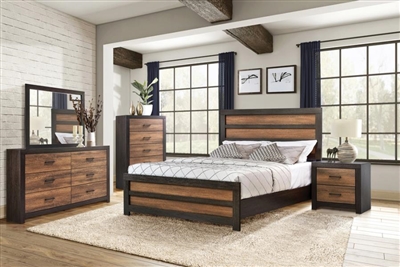 Dewcrest 6 Piece Bedroom Set in Caramel and Licorice Brown Finish by Coaster - 223451