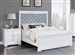 Eleanor Silver Velvet Upholstered Bed in White Finish by Coaster - 223561Q