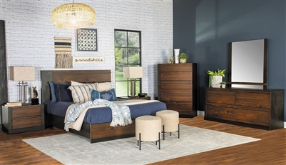 Azalia 6 Piece Bedroom Set in Black and Walnut Finish by Coaster - 224281