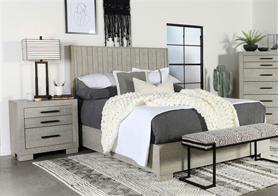 Channing Bed in Rough Sewn Grey Oak Finish by Coaster - 224341Q