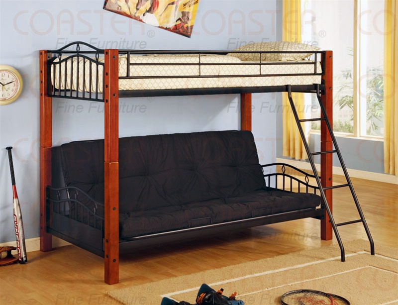 Twin Futon Wood And Metal Convertible, Bunk Bed Futon Instructions