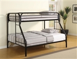 Morgan Twin/Full Bunk Bed in Black Finish by Coaster - 2258K