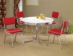 Cleveland Round Table 5 Piece Dining Set by Coaster - 2388R