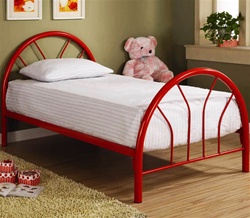 Twin Bed in Red Finish by Coaster - 2389R