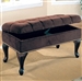 Brown Fabric Storage Bench by Coaster - 300095