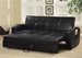 Black Leatherette Sleeper Sofa Bed by Coaster - 300132