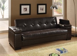 Sofa Bed in Dark Brown By-cast Upholstery by Coaster - 300143