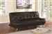 Pierre Tufted Upholstered Sofa Bed in Brown Leatherette by Coaster - 300148