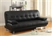 Pierre Tufted Upholstered Sofa Bed in Black Leatherette by Coaster - 300205