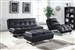 Dilleston Sofa Bed in Black Leatherette Upholstery by Coaster - 300281
