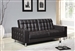 Pacheco Adjustable Sofa Bed with Cup Holders in Brown Leatherette Sofa Bed by Coaster - 300294