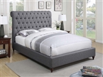 Devon Grey Fabric Upholstered Bed by Coaster - 300527Q