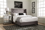 Benicia Grey Fabric Upholstered Bed 2 Piece Set by Scott Living - 300705Q-2