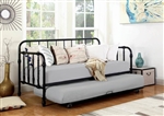 Marina Trundle Daybed in Black Metal Finish by Coaster - 300765