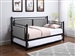 Joelle Trundle Daybed in Grey Fabric and Black Metal Finish by Coaster - 300940
