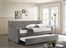 Chatsboro Trundle Daybed in Grey Velvet by Coaster - 305883