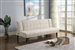 Joan Futon Sofa Bed in Beige Performance Chenille Fabric by Coaster - 360104