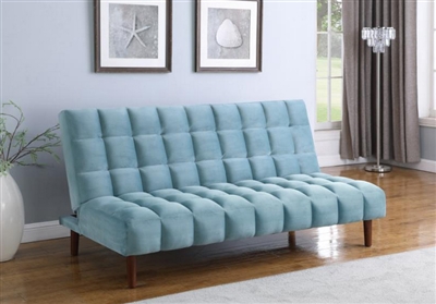 Cullen Sofa Bed in Teal Velvet Upholstery by Coaster - 360235