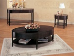 Sleek Design 3 Piece Accent Table Set in Cappuccino Finish by Coaster - 3940S