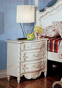 4 PIECE Alexandria Poster Bed Bedroom Furniture Set in White Pearl