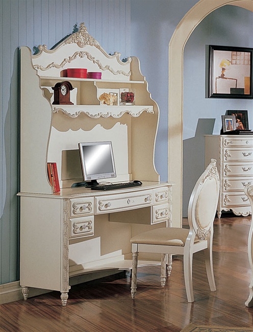 alexandria collection bedroom furniture student desk with hutch in
