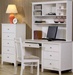 Sandy Beach Youth Computer Desk with Hutch White Finish by Coaster - 400237