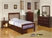Parker 4 Piece Youth Bedroom Set in Brown Cherry Finish by Coaster - 400290