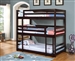 Sandler Triple Twin Bunk Bed in Cappuccino Finish by Coaster - 400302