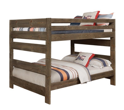 Wrangle Hill Full Over Full Bunk Bed in Gun Smoke Finish by Coaster - 400833