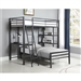 Hadley Twin Twin Workstation Bunk Bed in Gunmetal Finish by Coaster - 400961T-S2