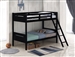 Littleton Twin Twin Bunk Bed in Black Finish by Coaster - 405051BLK
